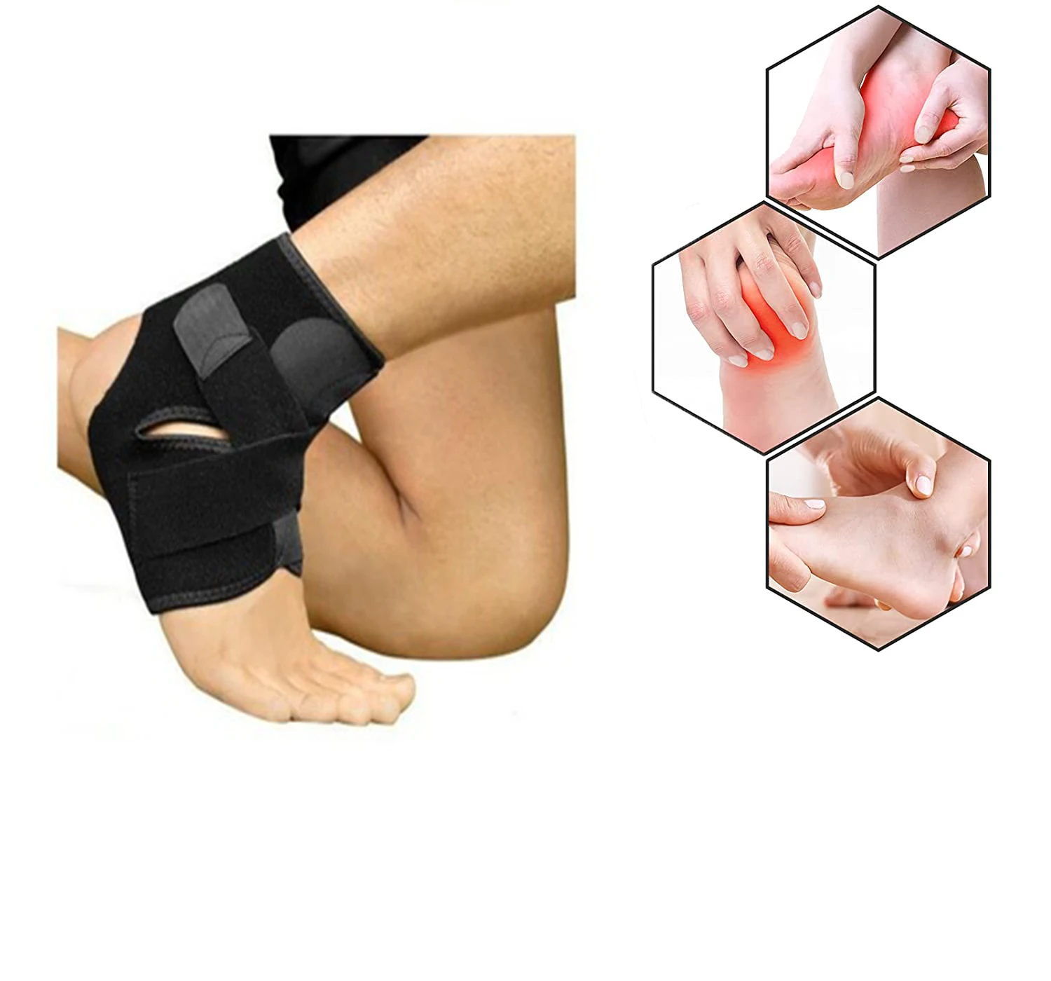 Fitness Safety Adjustable Ankle Brace Support Comfortable Drop Foot Ankle Brace For Pain Relief