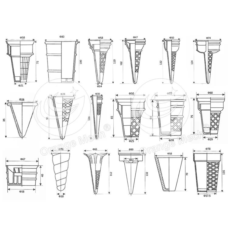 ORME Edible Chocolate Cup Mini Wafer Pizza Softy Cone Make Production Machine in India for Coffee