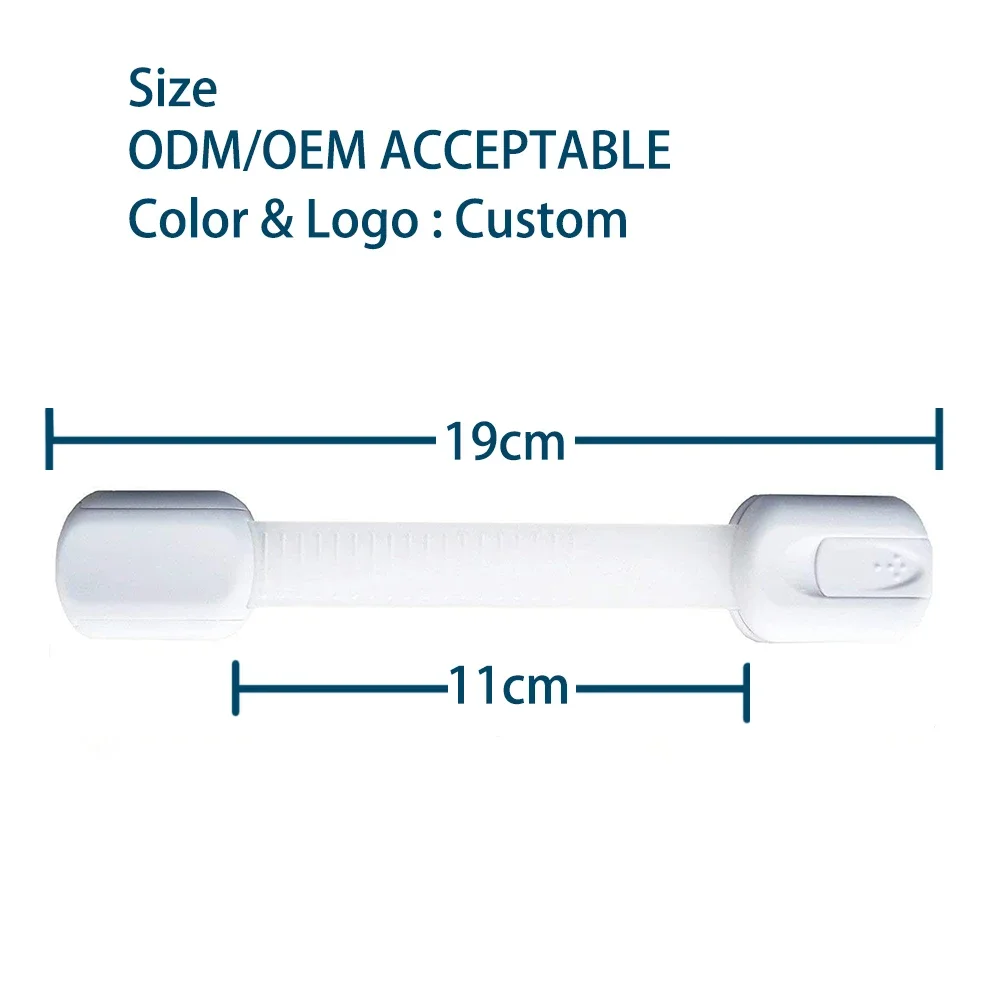 Tiktok Hot Selling Baby Safety Locks Child Proof Cabinet Locks with Adhesive Adjustable Strap Latches