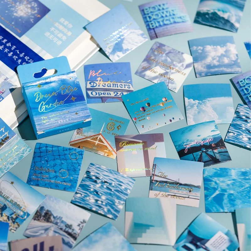 45Pcs Diary Sticker Scrapbooking romantic light shadow Planner Japanese Junk Journal Kawaii Decorative Stationery Craft Sticker