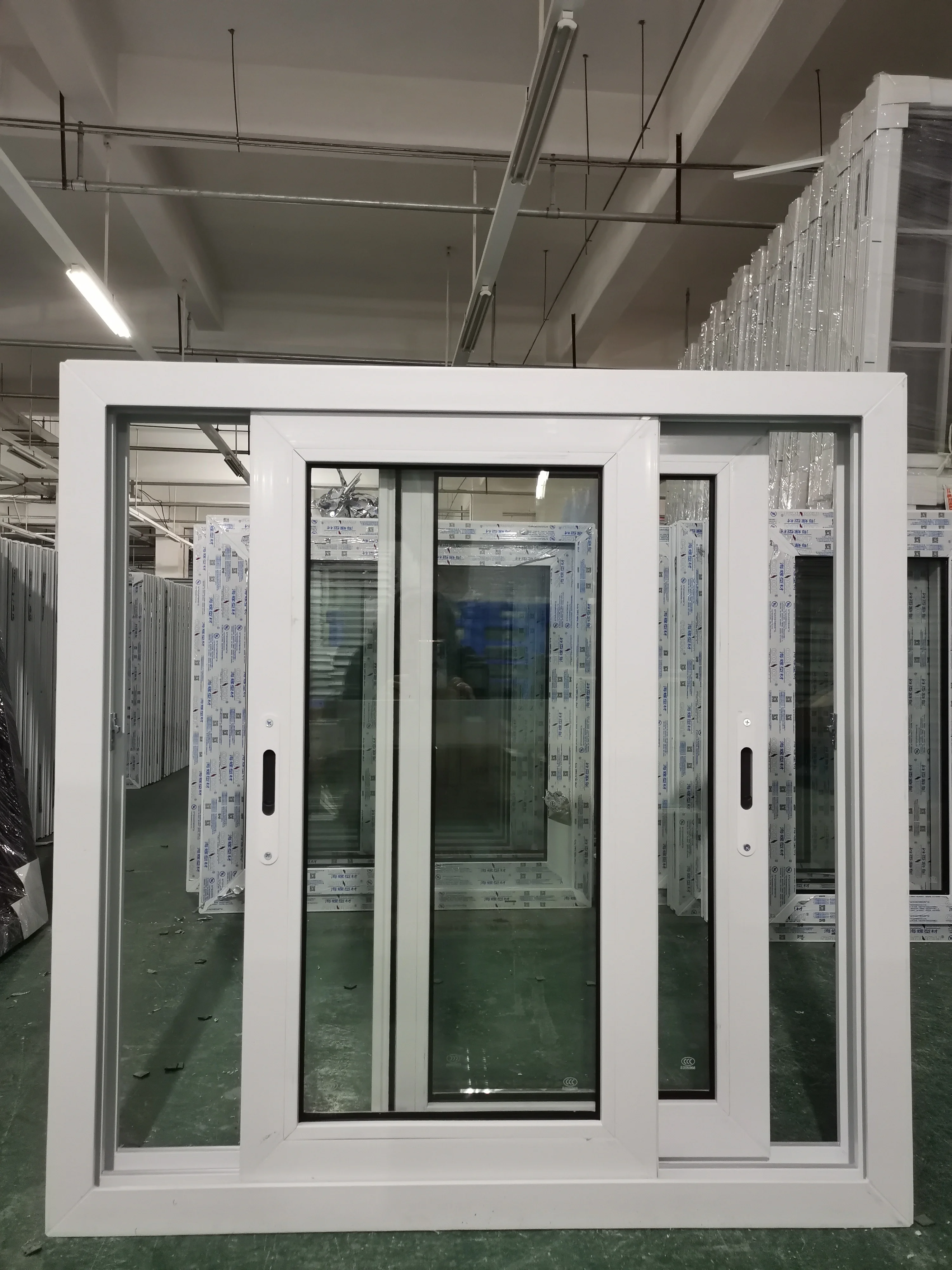 Hot sell house residential standard PVC design UPVC double glazed sliding windows with best price