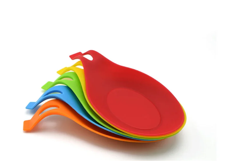 new silicone rest soup spoon, food grade silicone spoon rests
