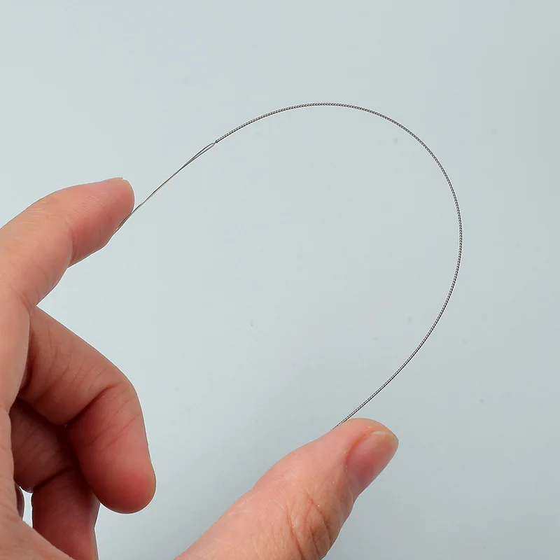 Large Big Eye Stainless Steel Needle Collapsible Embroidery Bead Needle Thread Sewing Beading Needles