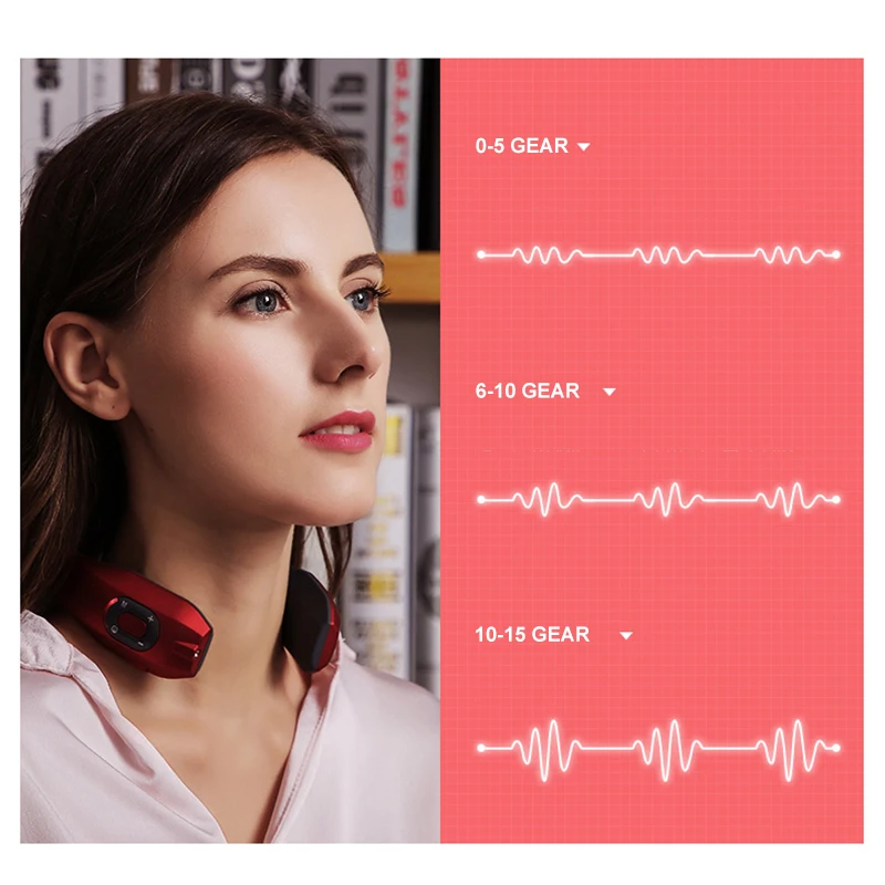 LUYAO Portable Cordless Office Electric EMS Cervical Neck Massager