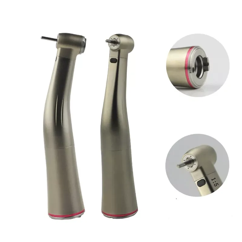 Станок для гибки зубов круглая воздушная турбина 1:5 низкоскоростной мобильный телефон красный со светодиодным светом 4 отверстия водоструйный