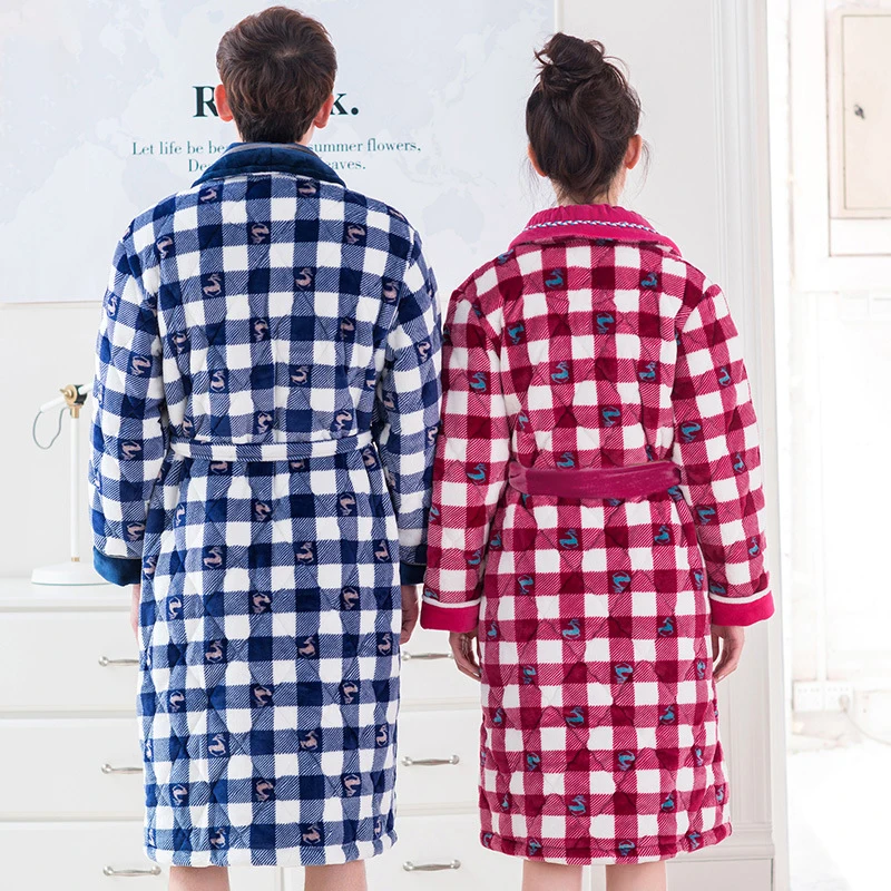 
fluffy thick microfibre flannel velvet bathrobe sleep robes for lady shawl collar bathrobe coral fleece bath robe 