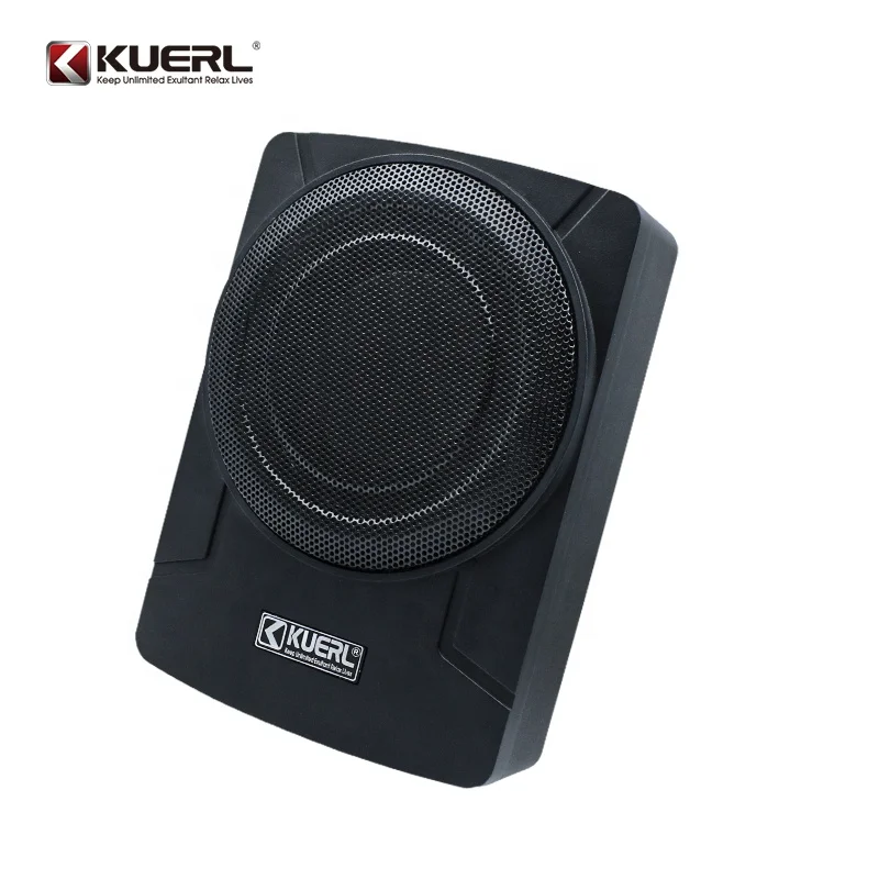 Wholesale new design 8 inch 800W uactive pieces  under seat car slim active subwoofer speaker for universal cars