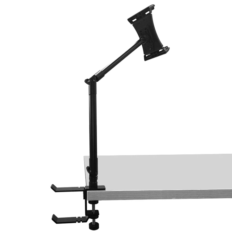 
Clamp metal multifunctional adjustable black desk mount for living room bedroom office 