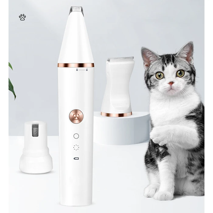 3 In 1 Pet Grooming Kit Electric Dog Hair Clippers Trimmers Pet Nail Grinder Polish Foot Shaver For Dog Cat Animals