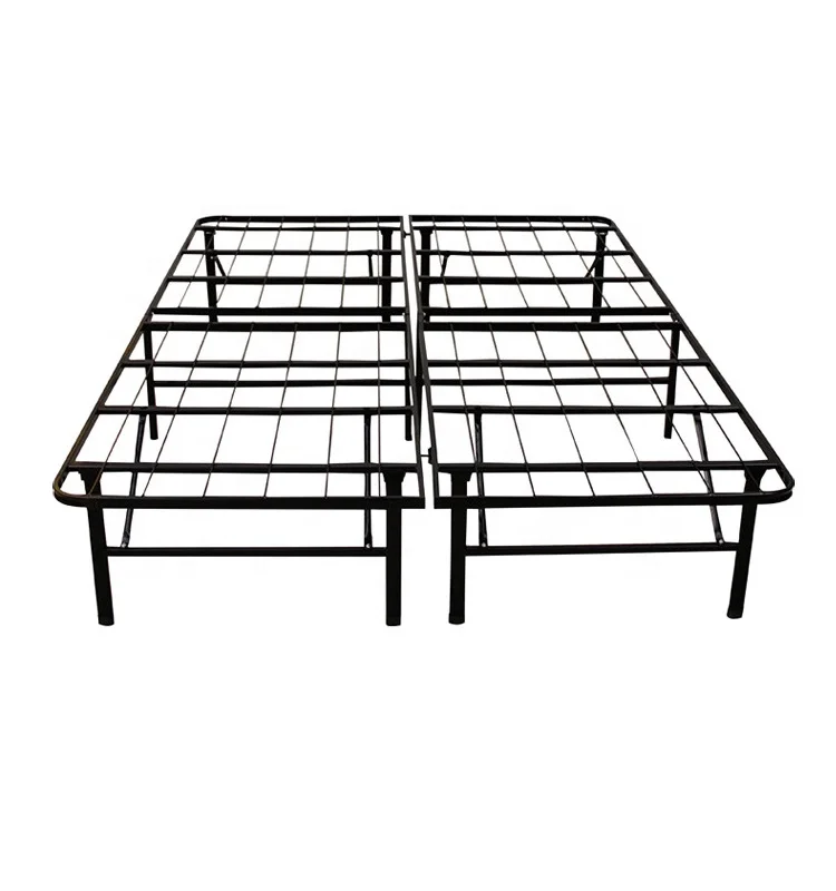 
Queen Folding Metal Bed Frame Storage Platform Mattress Base 