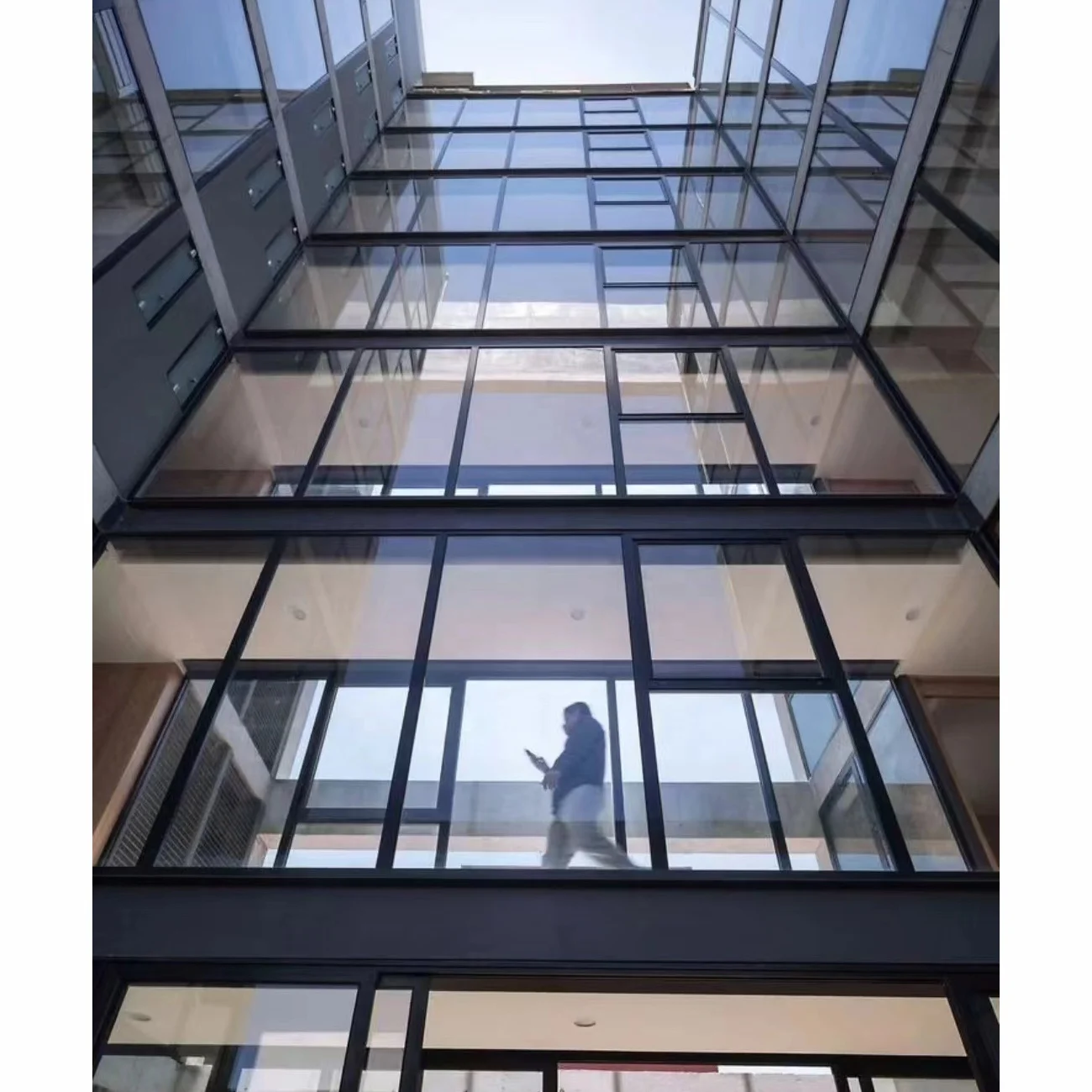 Energy saving design factory direct building exterior mirror glass aluminum curtain walls window wall unitized curtain wall