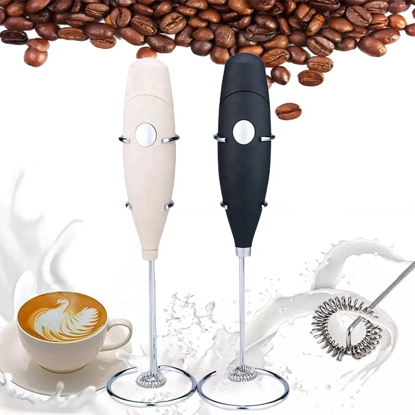 Handheld Steamer Coffee Equipment Foam Stainless Steel Coffee Whisk Electric Milk Frother