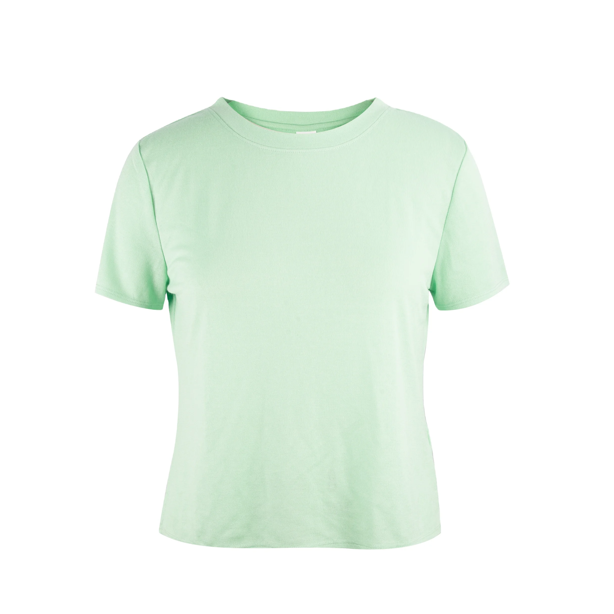 Custom OEM ODM Spring/summer Regular Crew Neck Tops candy back slit fashion design sweat t-shirt