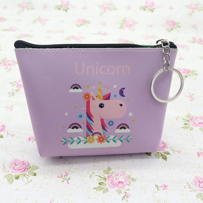Cute Girl Kids Coin Purses Holder Kawaii Animal Unicorn Women Mini Change Wallets Money Bag Coin Bag Children Zipper Pouch Gift