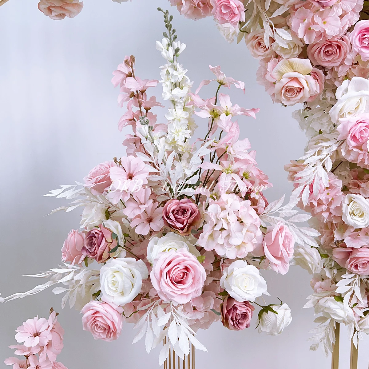Wedding decoration & supplies direct Sales Pink White Silk Artificial Flower wedding Centerpieces Table Flower Ball