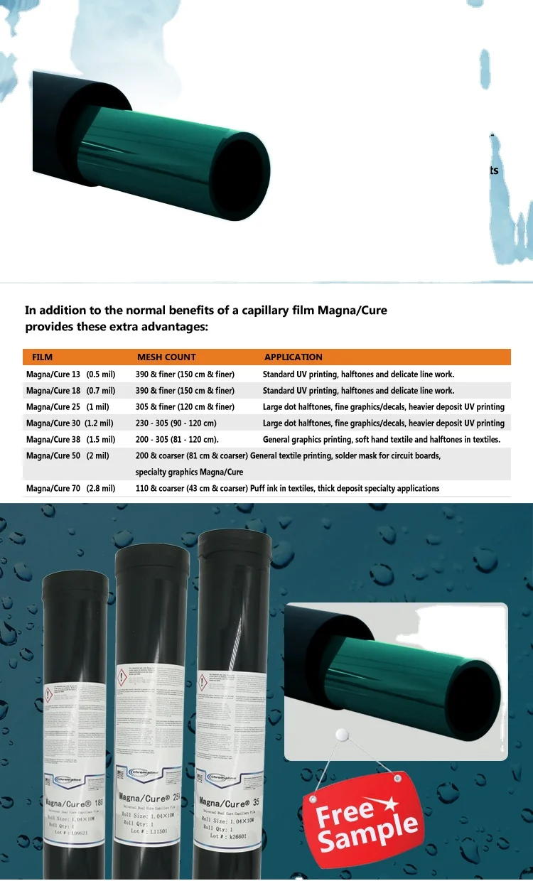 Padeen Factory Price Screen Printing Platemaking Supplies Waterproof Inkjet Transparency Film