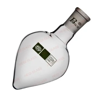 Pear shaped flask Transparent chicken heart flask Laboratory standard ground conical flask