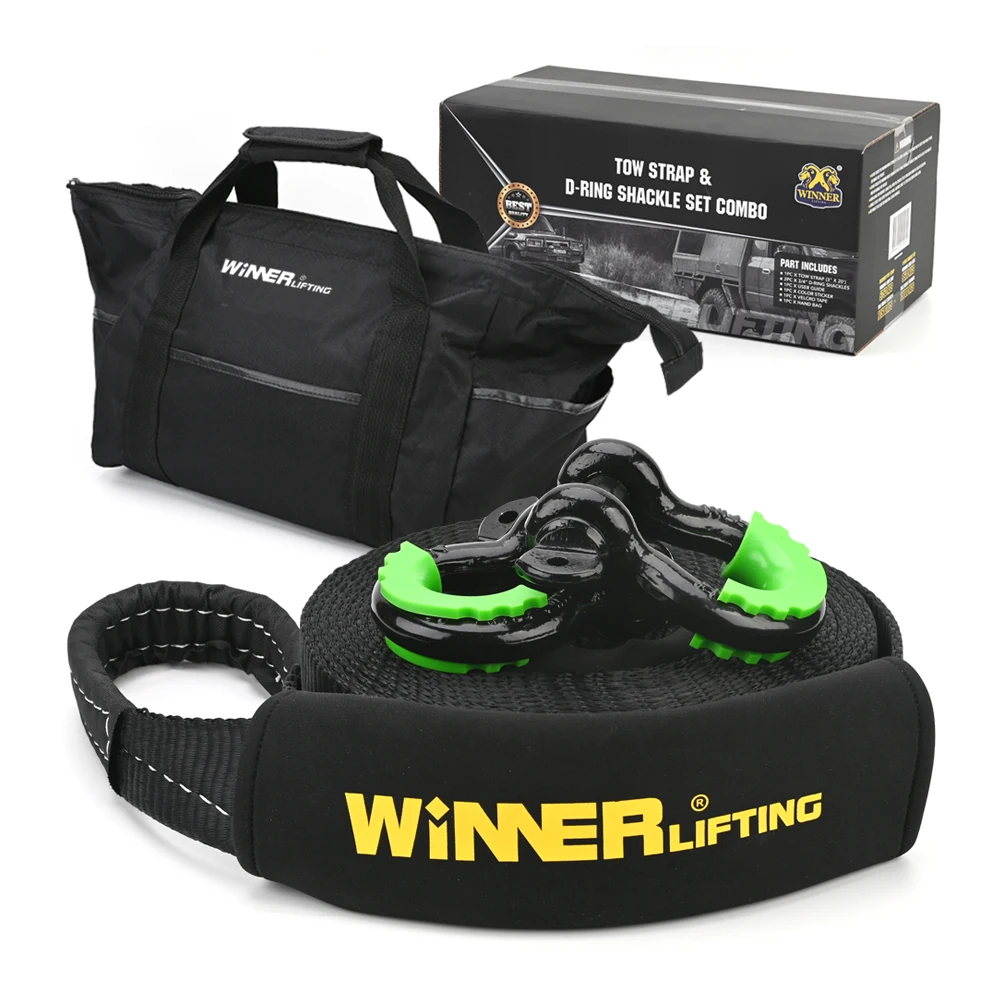 3-дюймовый восстановления сверхмощный Буксировочный Ремень С Дужкой комбо