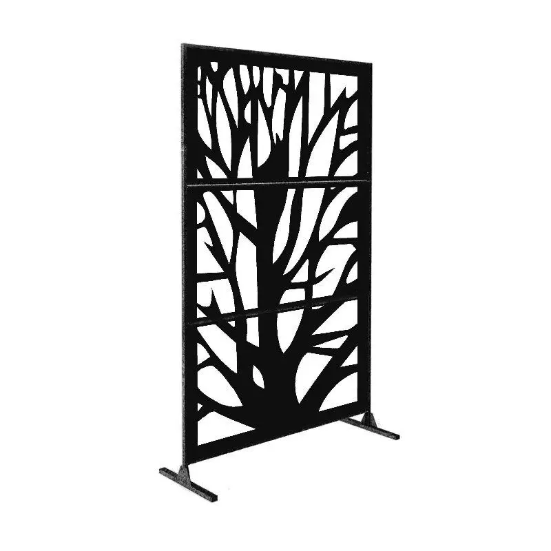 Wholesale Home Decor Room Dividers Partition Standing Metal Leaf Folding Screen