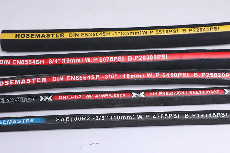 High Standard Steel wire braided hydraulic rubber hose for coal mining oil drilling