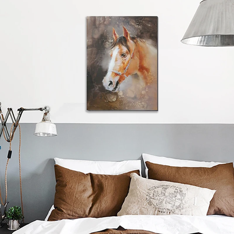 Современный реалистичный серый кролик 50% Ручная Роспись Кролик Холст Картина маслом для настенного искусства