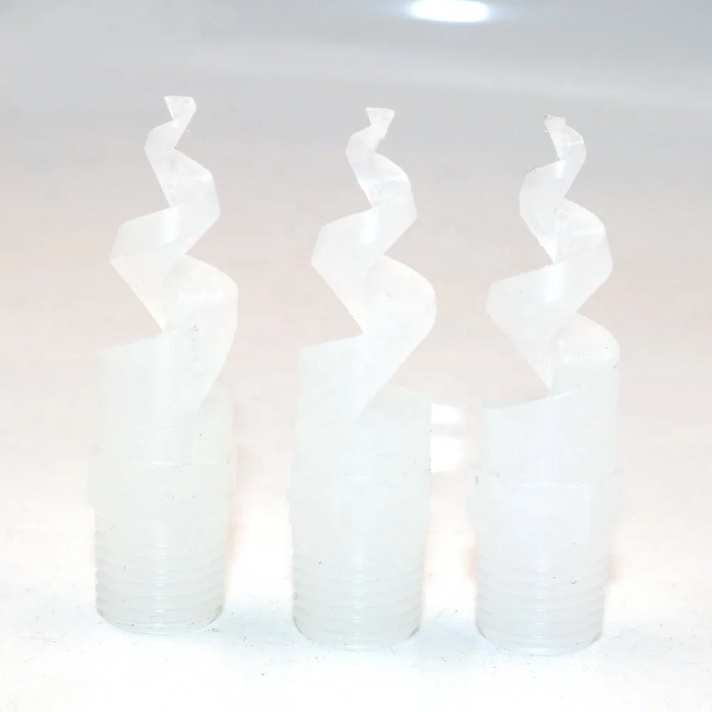 whirl PP  Plastic material Full Cone Water spiral spray Nozzle blasting nozzles spiral cone spray nozzle
