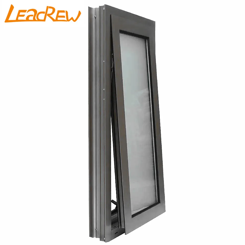 Commercial design customization aluminum frame awning windows top hung windows for hotel restaurant
