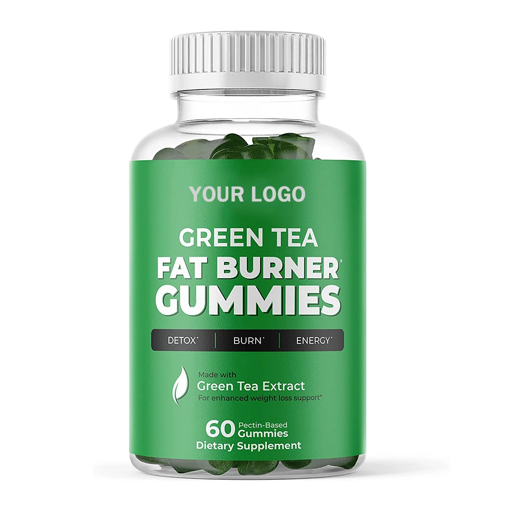 Green Tea Fat Burner Gummies With Green Tea Extract For Weight Loss Slimming & Lower BMI Detox Vegan Gummies
