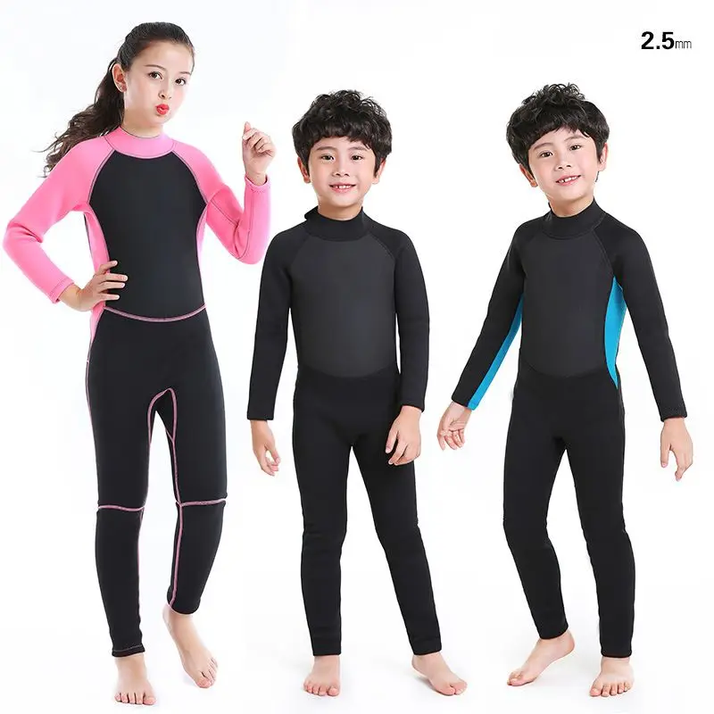 Sea surfing swimming sun protection customized 1.5mm 2.5mm freestyle swimsuit beach children boys girls long diving suit