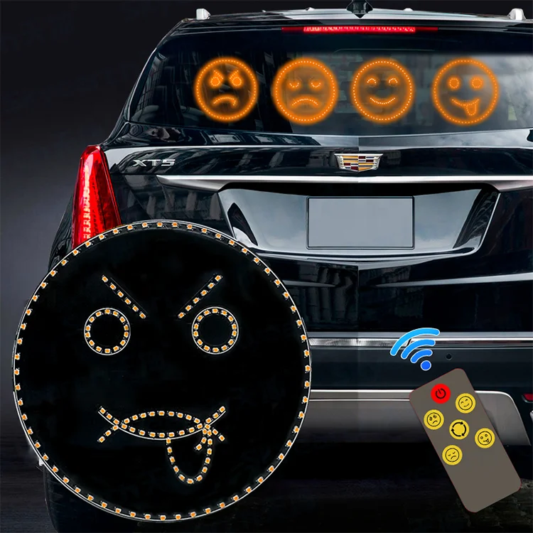 Others Car Light Accessories Car Window Emoticon Lamp Atmosphere Decorative Indicator Led Lights Ambient Lighting Car