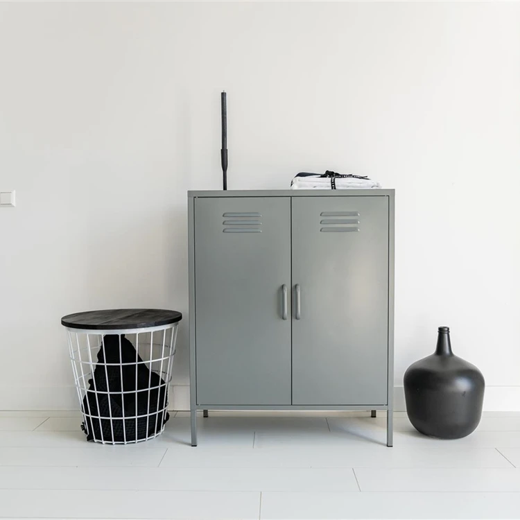 Hot Sale High Quality Entryway Living Room Modern Storage Steel Metal Mouse Grey Metal Locker