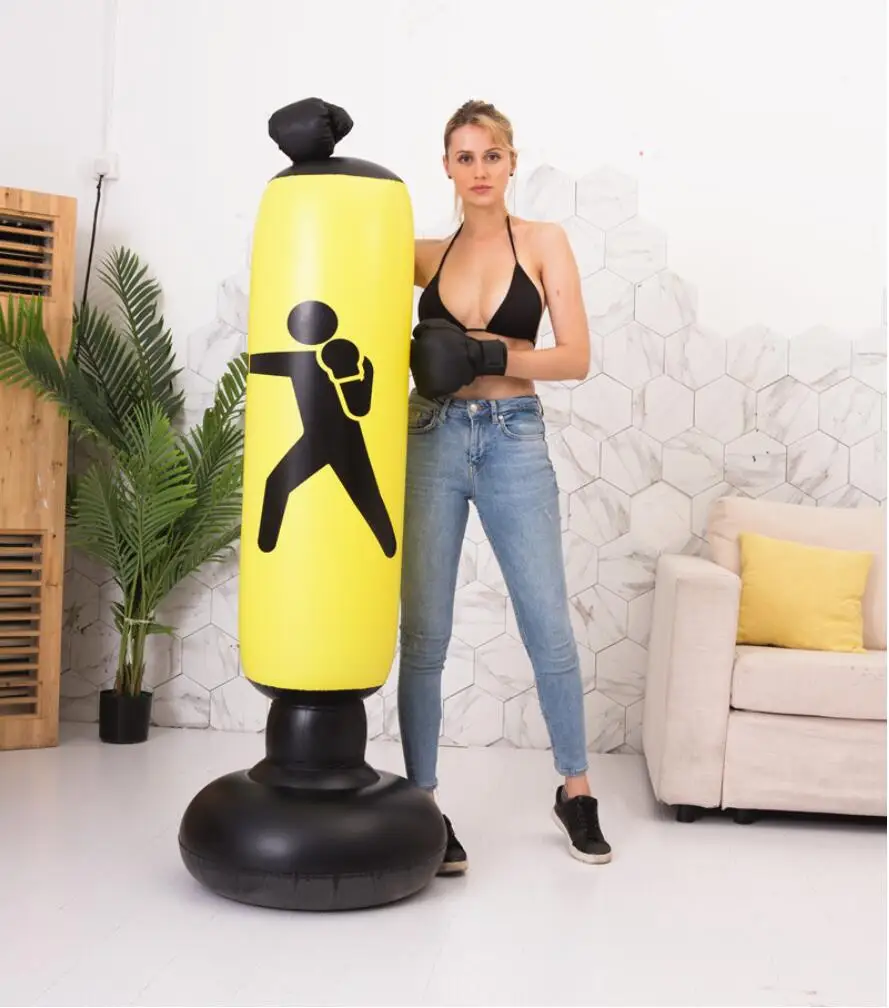 Custom Free Standing Water Filled Reflex Human Shaped Stand Inflatable Punching Boxing Bag Boxing For Kids