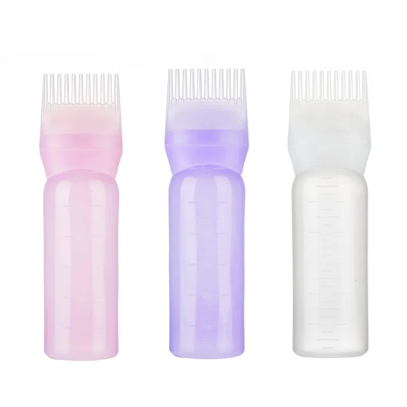 60ML Hair Dye Refillable Bottle Applicator Comb Dispensing Salon Coloring Hairdressing Styling Tool Excellent Durable