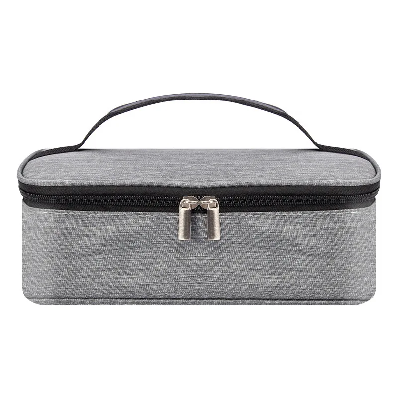 Wholesale Mini Lightweight Hand Carry Insulated Cooler Bag Portable Oxford Cloth Lunch Bag with Inner Zipper Mesh Bag