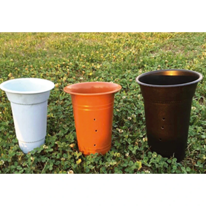 Plastic Pots Round Black Fence Flower Pots Vase Garden Self Watering Pot