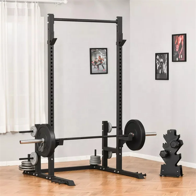 FitFirst Home Gym Multi-Function Power Squat Rack Cage Power Tower with Pull Up Bar