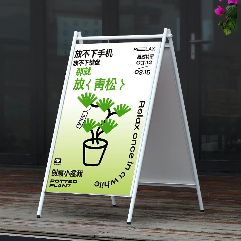 Custom Foam Board poster Frame Sidewalk Sign advertising boards display stand poster rack  Outdoor Heavy Duty double-sided