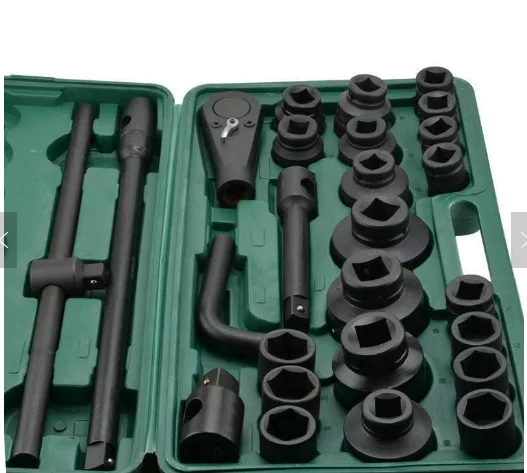 Wholesale Only 26 Pcs 3/4 Inch Drive Heavy Duty Socket Wrench Black Impact Socket Set For Auto Car Repair Tools