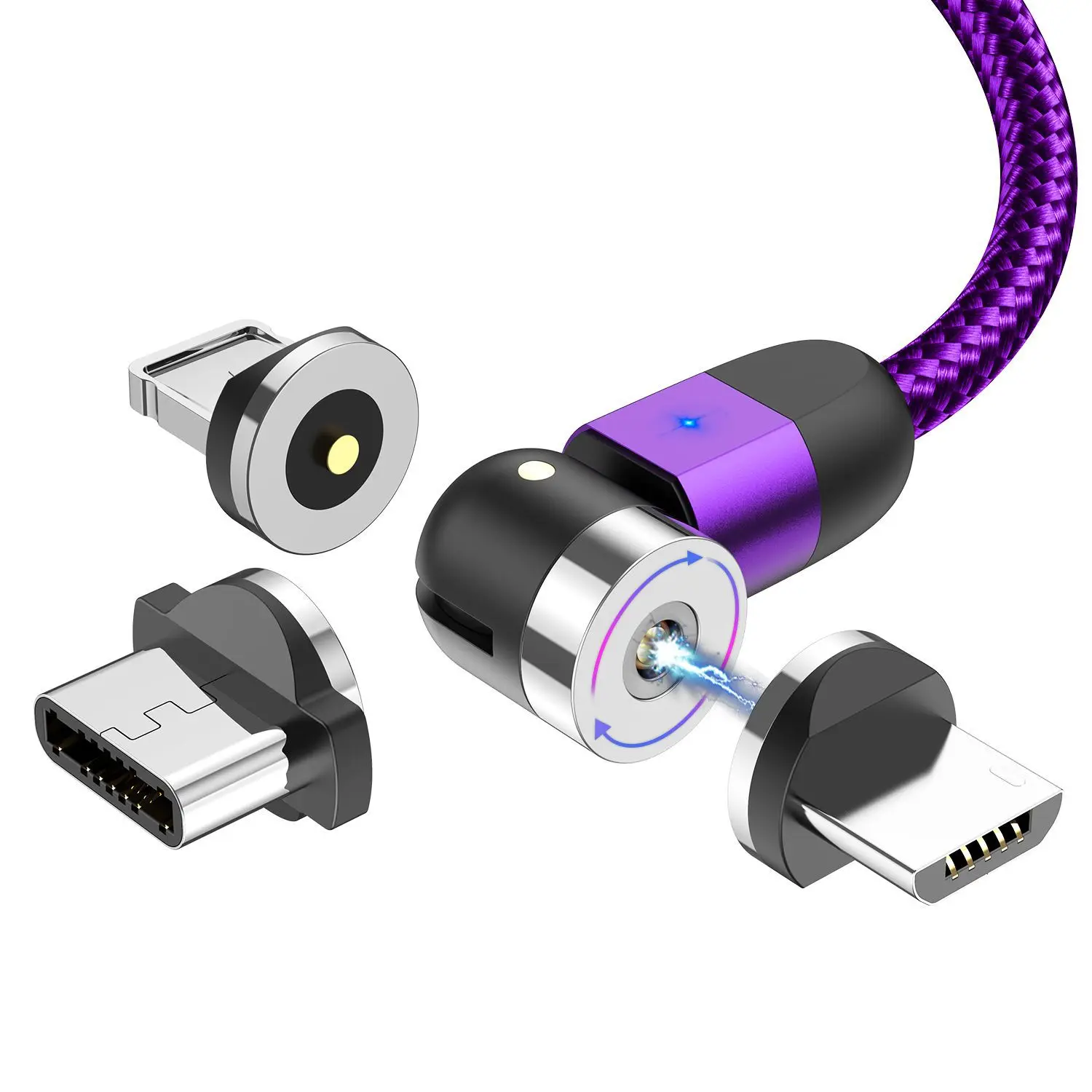 Магнитный кабель USB 3 А для быстрой зарядки iPhone 11 8 7 6 XS XR X Plus Samsung Xiaomi Type C Micro зарядный