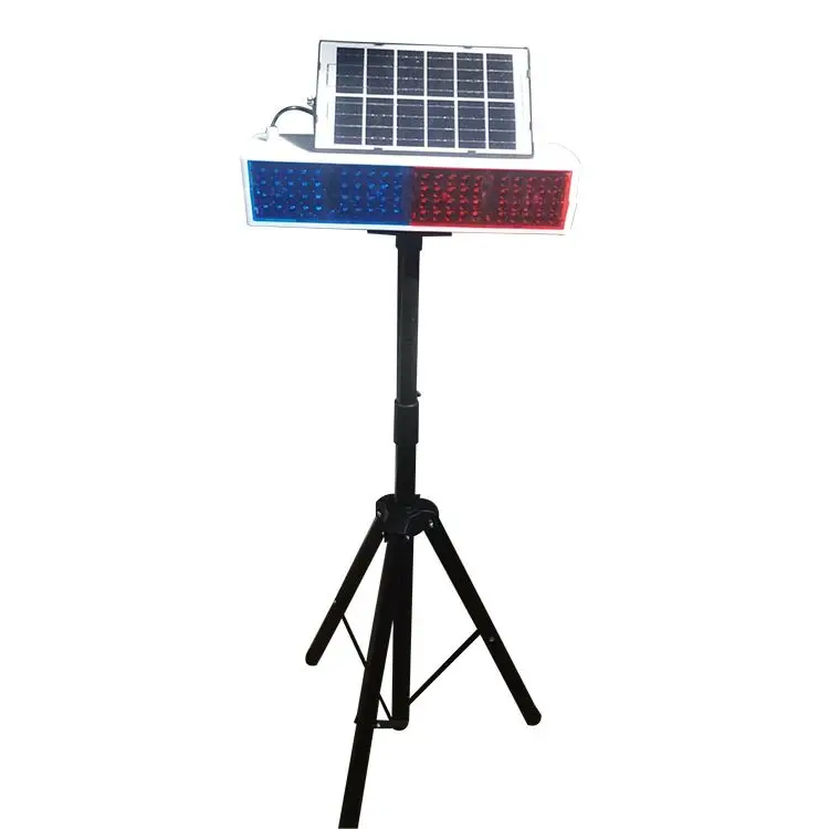 Red And Blue Traffic Flash Double-side traffic  LED Warning Strobe Light solar traffic light