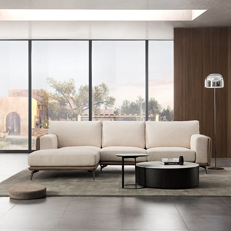 Современная мебель для гостиной 3 места секционный диван мягкая ткань шезлонг диван-кровать с оттоманкой оптовая продажа завода