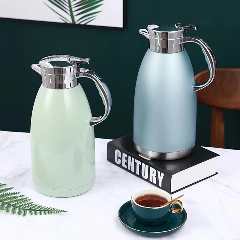 Double wall insulated metal kettle stainless steel thermos jug hot water bottle vacuum flask stainless steel thermos vacuum