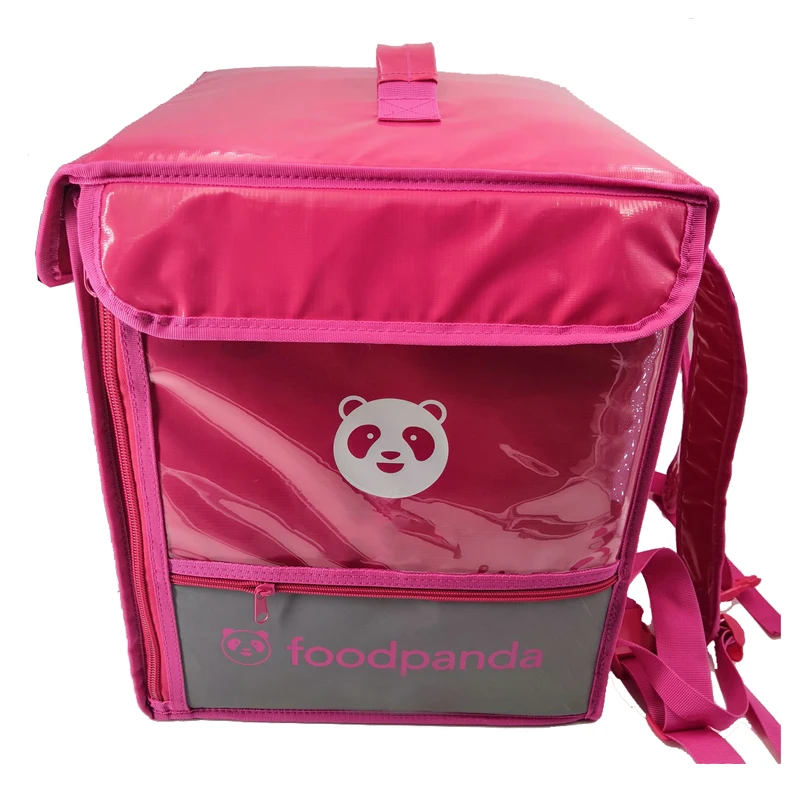 pink reusable Food delivery bags strong thermal backpack (62559979268)