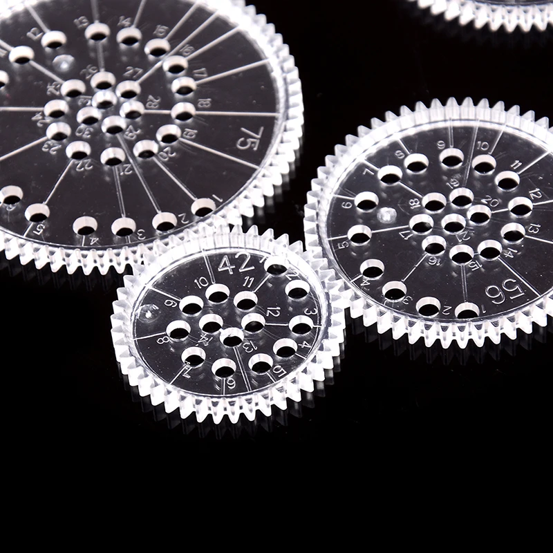 OEM 1set Spirograph Deluxe Set Design Tin Set Draw Spiral Designs Interlocking Gears & Wheels Draw Educational Toys School Supplies