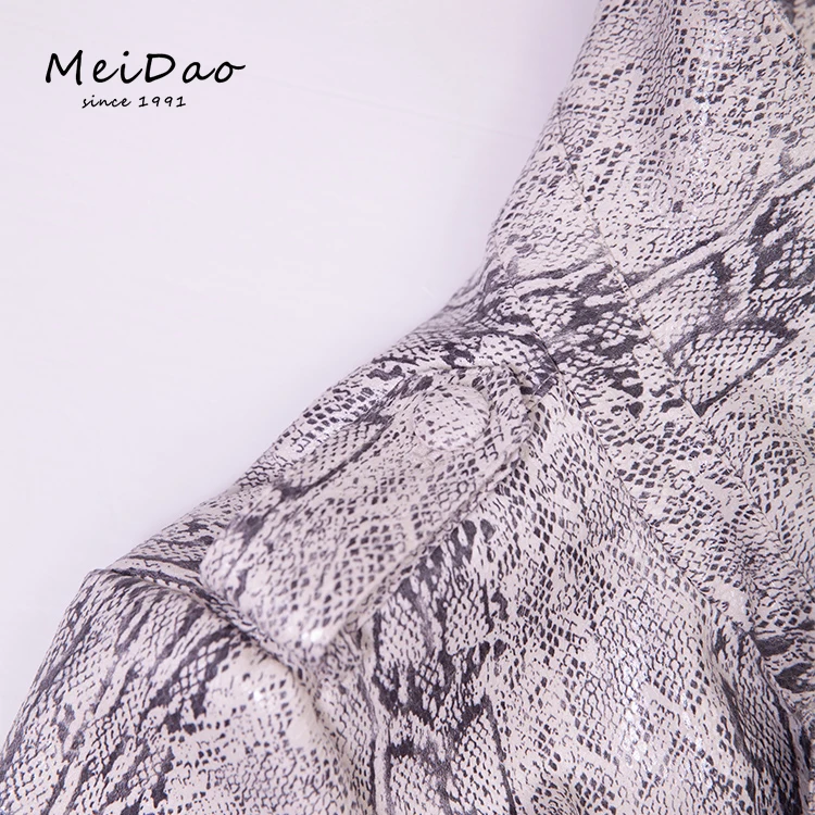 MEIDAO-020004 Ladies Faux Suede Long Trench Coat