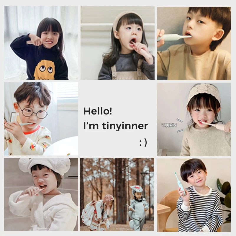 Dupont Silicone kids Toothbrush Sterilizer Kids 2 in 1 Wall Mount Gift Box For 5-12 Kids IPX7 Electric Smart Toothbrush