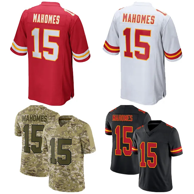 Новейшие высококачественные 15 Патрик mahomes изготовленный на заказ (джиу джицу) сублимированное Американский футбол