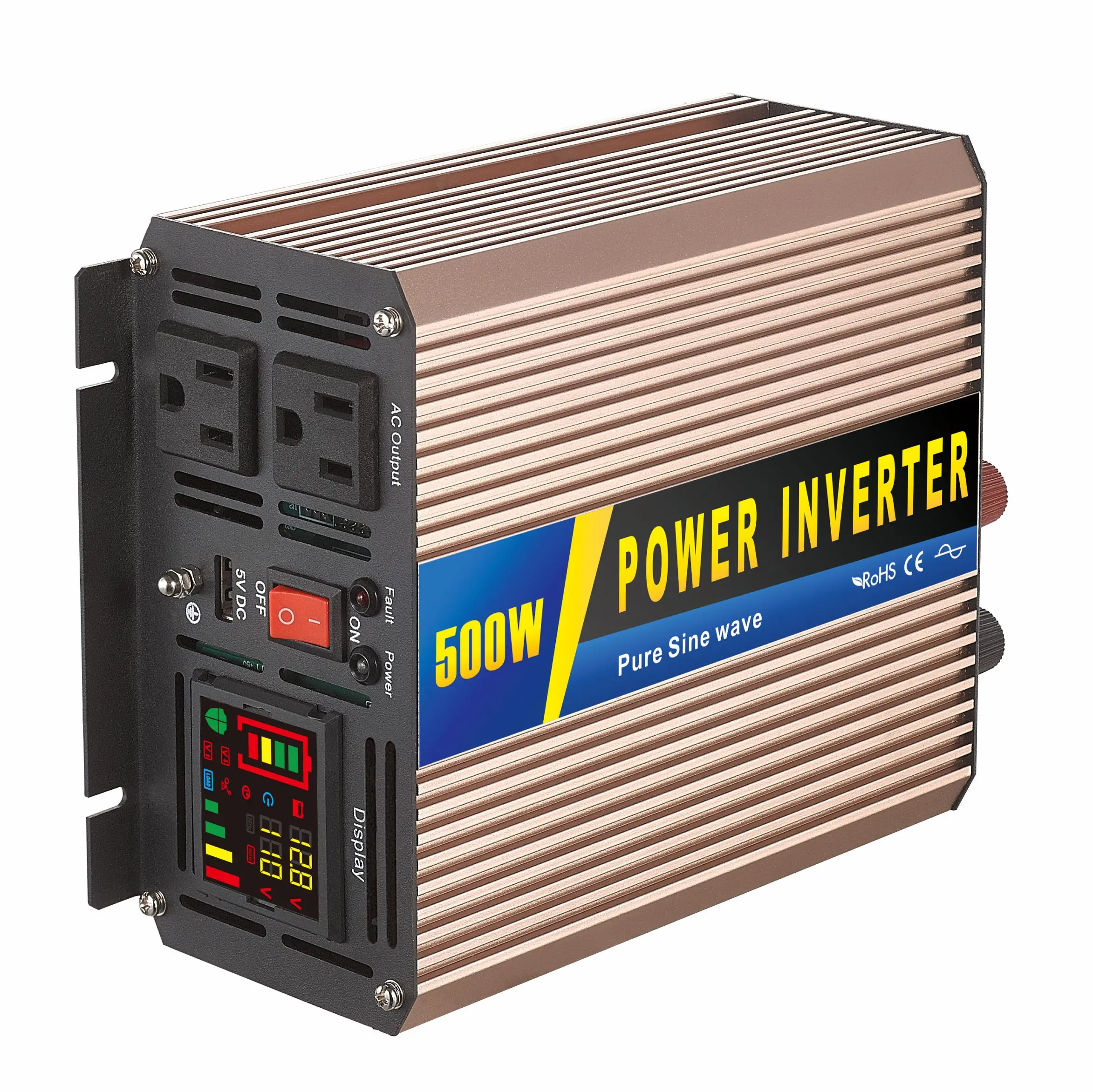 Sine wave inverter 12V24V48V to 220V500W photovoltaic on-board power AC converter