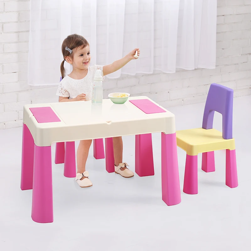 Hot Selling Cheap Custom Kids Block Building Table And Chair Set