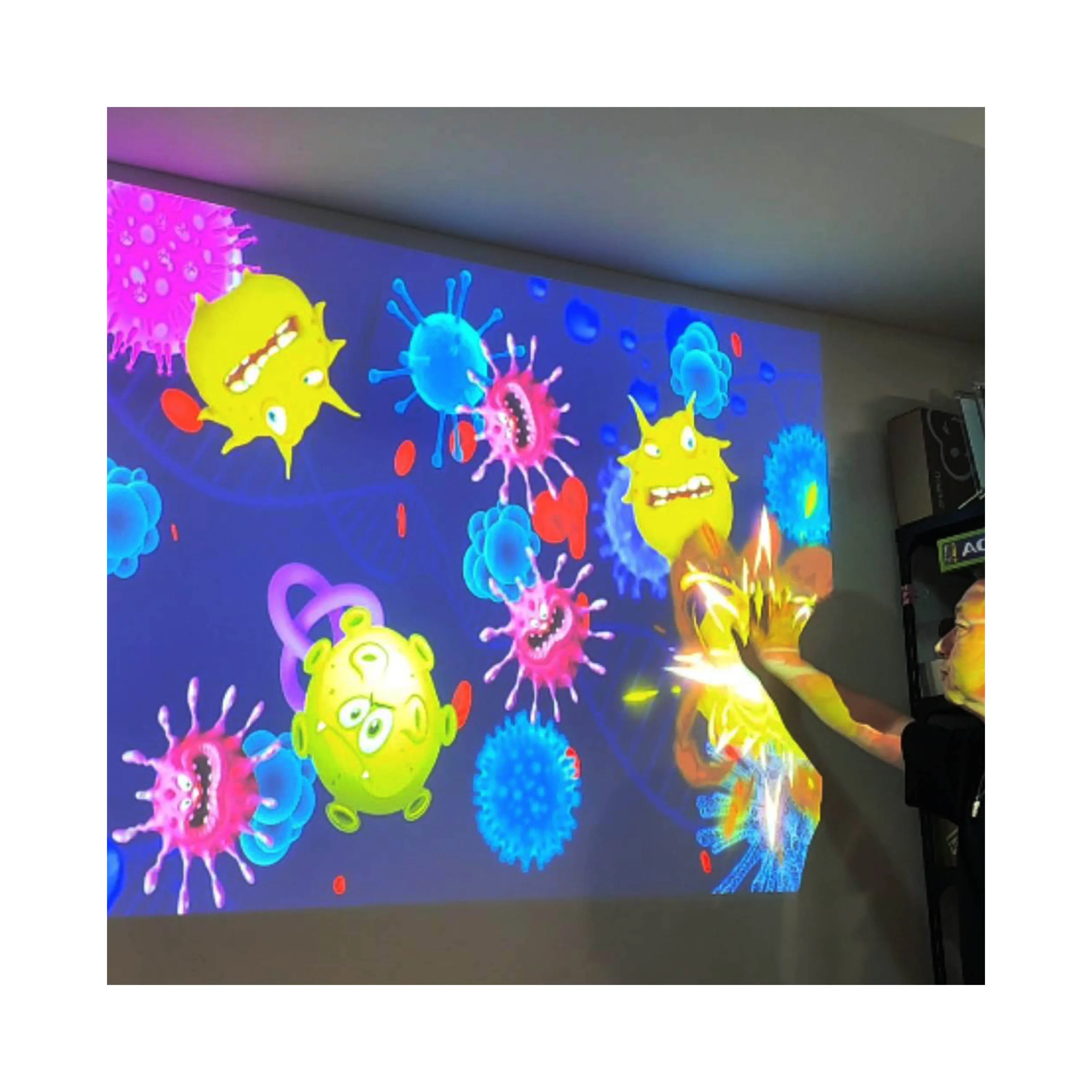 3D immersive holographic interactive wall projection system with 45 Different games for Kids Indoor Playground amusement park